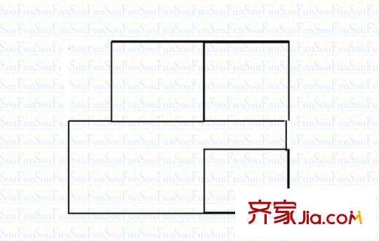 煤化所宿舍 3室 戶型圖