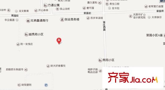 新秀園小區(qū)交通圖太原  