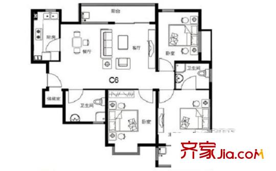 太原 龍園小區(qū) 戶型圖