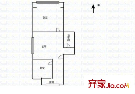 大運小區(qū) 2室 戶型圖