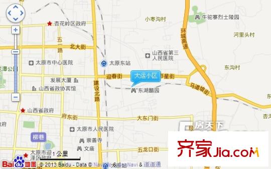 大運(yùn)小區(qū)交通圖太原  