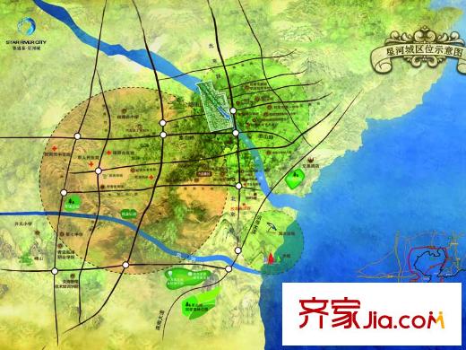 銀盛泰星河城區(qū)位圖