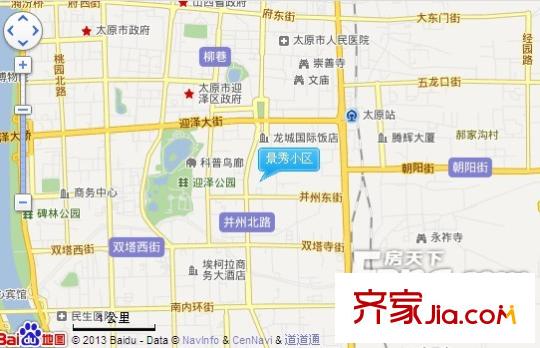 景秀小區(qū)交通圖太原  