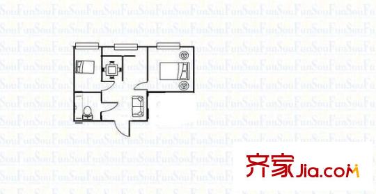 龍灣國際 2室 戶型圖