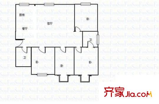 晉瑞苑 4室 戶型圖
