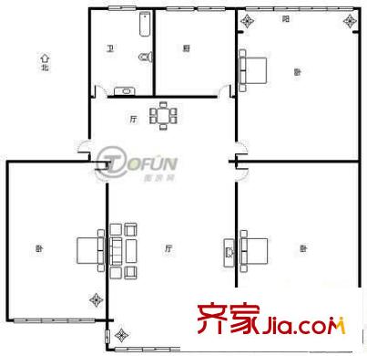 順豐小區(qū) 4室 戶型圖