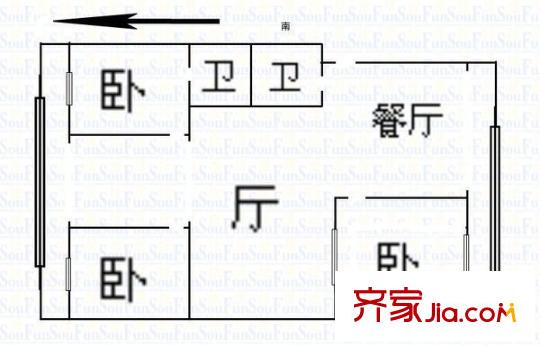 順豐小區(qū) 3室 戶型圖