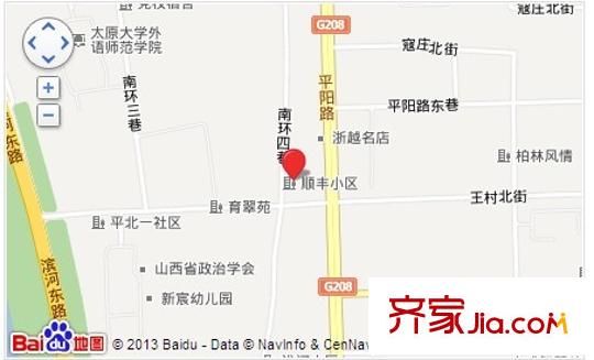 順豐小區(qū)交通圖太原  