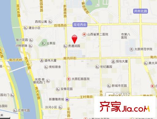 塑料五廠宿舍交通圖太原  