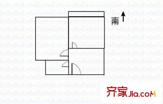 平陽(yáng)路農(nóng)機(jī)宿舍 1室 戶型圖