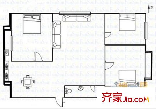 平陽路農(nóng)機宿舍 3室 戶型圖