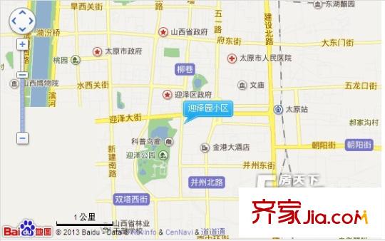迎澤園小區(qū)交通圖太原  