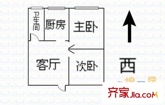 佳境花園 2室 戶型圖
