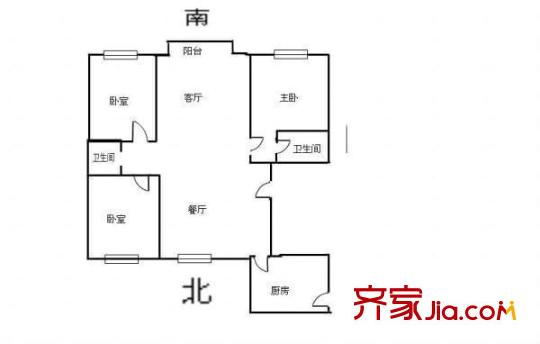 萬達(dá)天璽 3室 戶型圖