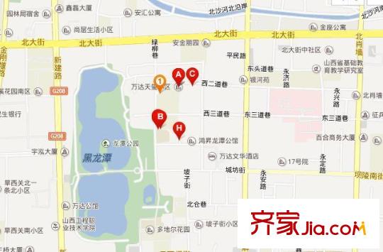 萬達(dá)天璽交通圖太原  