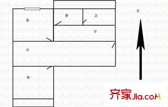 卷煙廠宿舍 2室 戶型圖