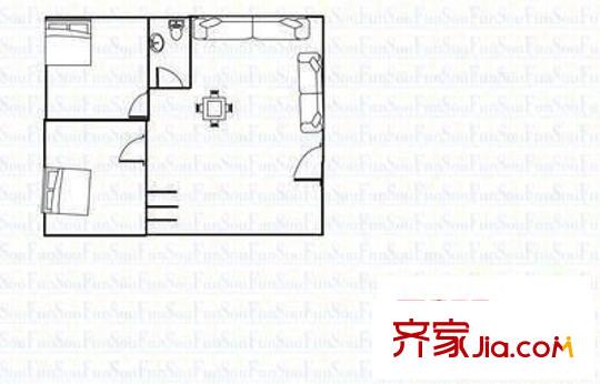 景澤苑 2室 戶型圖