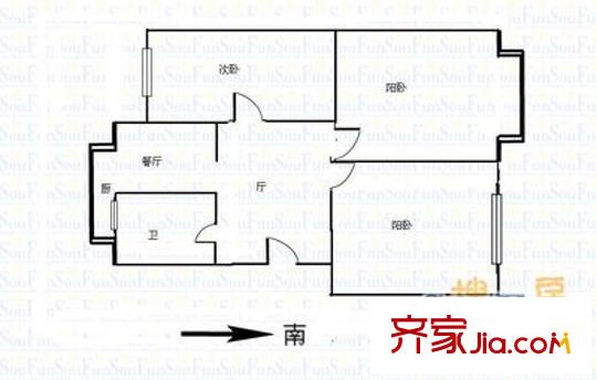 鑫匯苑 3室 戶型圖