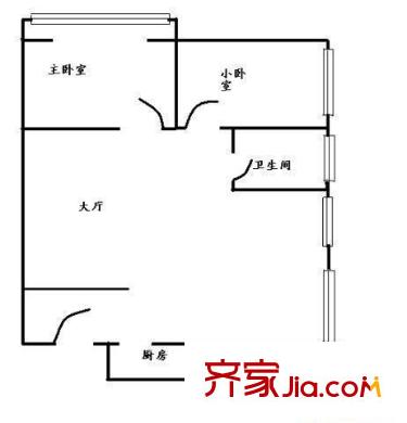 鑫匯苑 2室 戶(hù)型圖