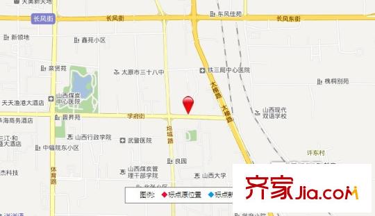 鐵三局八一院小區(qū)交通圖太原  