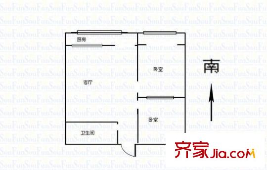 重減小區(qū) 2室 戶型圖