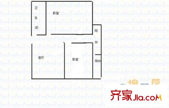 重減小區(qū) 2室 戶型圖