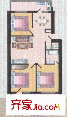 重減小區(qū) 3室 戶型圖