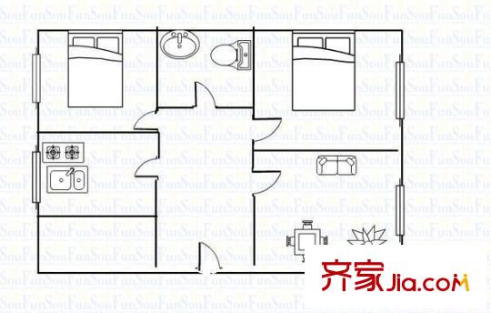 南海公園中行宿舍 3室 戶型圖