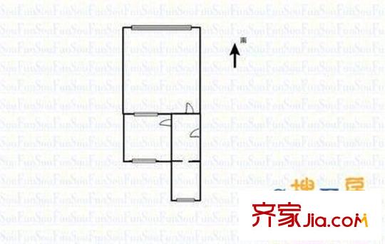 天地壇小區(qū) 2室 戶型圖