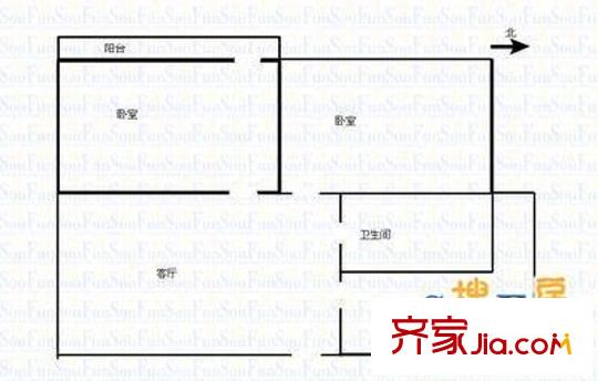 天地壇小區(qū) 2室 戶型圖