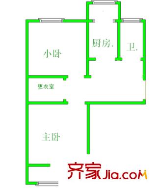 少管所宿舍 2室 戶型圖