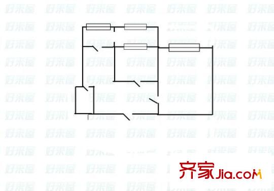 雙西公交住宅小區(qū) 1室 戶型圖