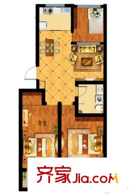 吉上太和城三期戶型圖 3室2廳1衛(wèi)1廚