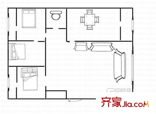 太原 市五交化公司宿舍 戶型圖