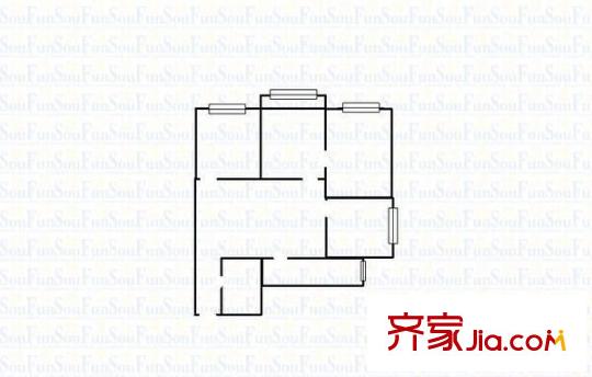 金剛堰小區(qū) 3室 戶型圖