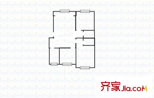 大唐世家玉河苑 3室 戶型圖