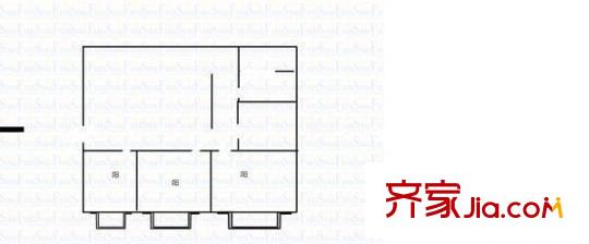 大唐世家玉河苑 3室 戶型圖