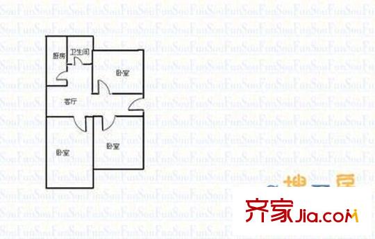 大唐世家玉河苑 3室 戶型圖