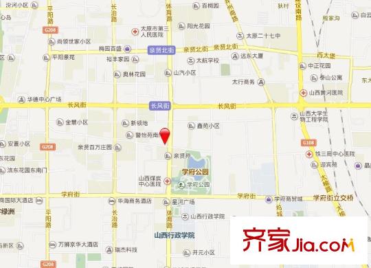 天和學(xué)府苑交通圖太原  