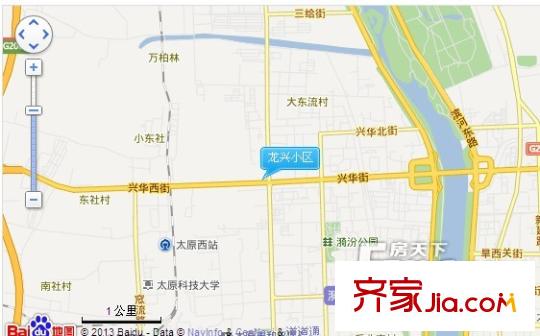 龍興小區(qū)交通圖太原  