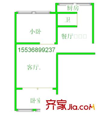 親賢街供電局宿舍 2室 戶型圖