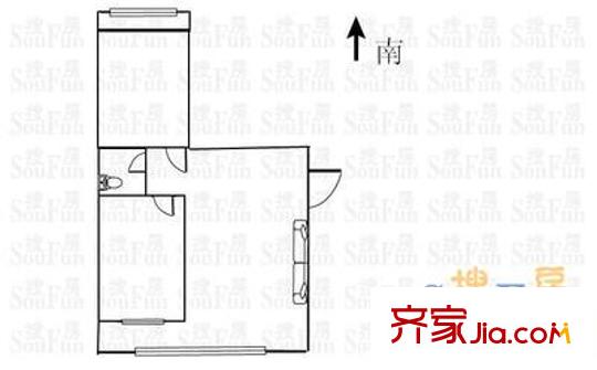 親賢街供電局宿舍 2室 戶型圖