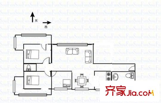 建業(yè)小區(qū) 0室 戶型圖