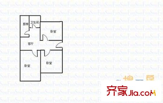 露澤園小區(qū) 3室 戶型圖