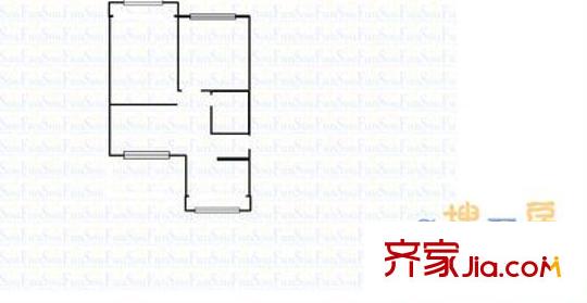 露澤園小區(qū) 2室 戶型圖