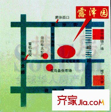 露澤園小區(qū)交通圖