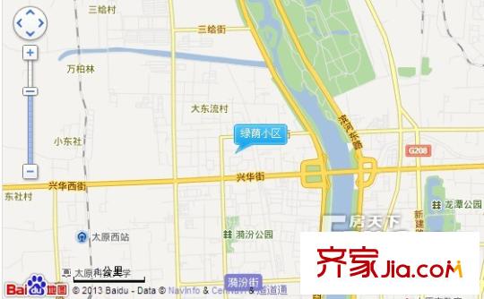 綠蔭小區(qū)交通圖太原  