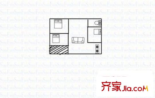 水西關(guān)外貿(mào)宿舍 3室 戶型圖