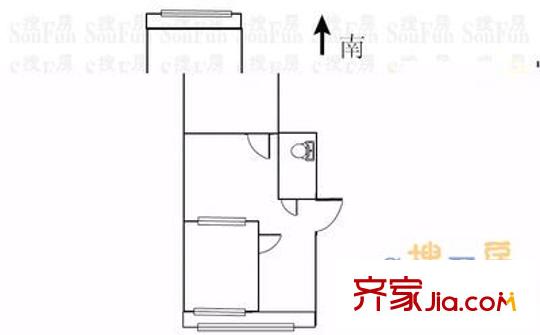 光學(xué)儀器廠宿舍 2室 戶(hù)型圖