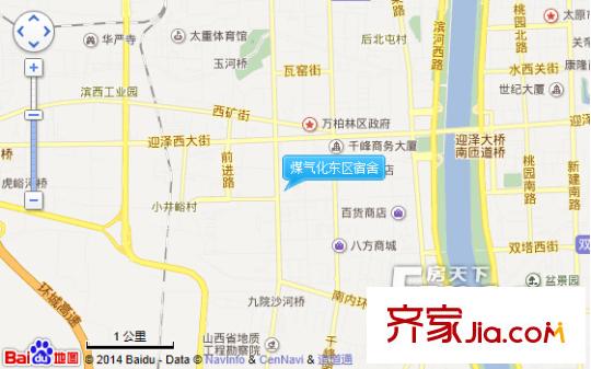 煤氣化東區(qū)宿舍交通圖太原  